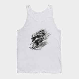 Flying Eagle with Striking Talons on Fire Tank Top